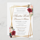 Boho Spanish Wedding Invitation Kaart (Voorkant / Achterkant)