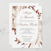 Boho Spanish Wedding Invitation Kaart (Voorkant / Achterkant)