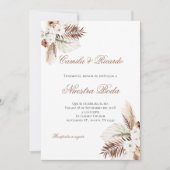 Boho Spanish Wedding Invitation Kaart (Voorkant)