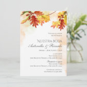 Boho Spanish Wedding Invitation Kaart (Staand voorkant)