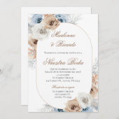 Boho Spanish Wedding Invitation Kaart (Voorkant / Achterkant)