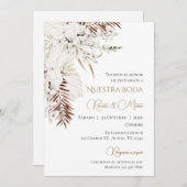 Boho Spanish Wedding Invitation Kaart (Voorkant / Achterkant)