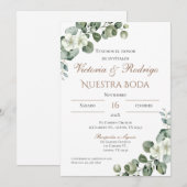 Boho Spanish Wedding Invitation Kaart (Voorkant / Achterkant)