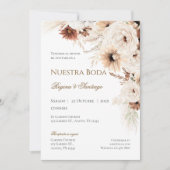 Boho Spanish Wedding Invitation Kaart (Voorkant)