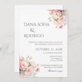 Boho Spanish Wedding Invitation Kaart (Voorkant / Achterkant)
