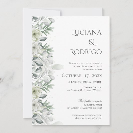 Boho Spanish Wedding Invitation Kaart (Voorkant)