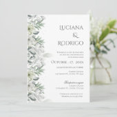 Boho Spanish Wedding Invitation Kaart (Staand voorkant)