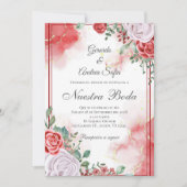 Boho Spanish Wedding Invitation Kaart (Voorkant)