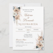 Boho Spanish Wedding Invitation Kaart (Voorkant)