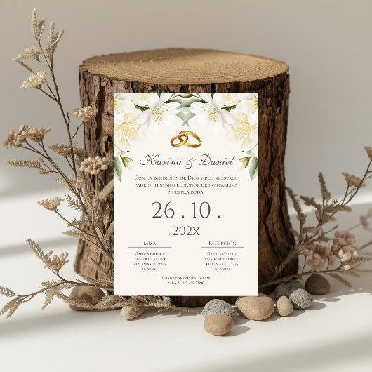 Boho Spanish Wedding Invitation Kaart