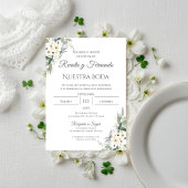 Boho Spanish Wedding Invitation Kaart