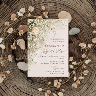 Boho Spanish Wedding Invitation Kaart