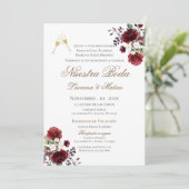 Boho Spanish Wedding Invitation Kaart (Staand voorkant)