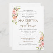 Boho Spanish Wedding Invitation Kaart (Voorkant / Achterkant)