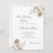 Boho Spanish Wedding Invitation Kaart (Voorkant)
