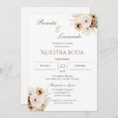 Boho Spanish Wedding Invitation Kaart (Voorkant / Achterkant)