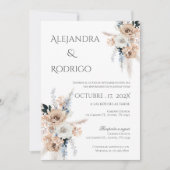 Boho Spanish Wedding Invitation Kaart (Voorkant)