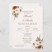 Boho Spanish Wedding Invitation Kaart (Voorkant / Achterkant)