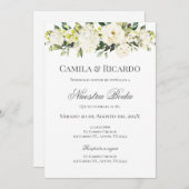 Boho Spanish Wedding Invitation Kaart (Voorkant / Achterkant)