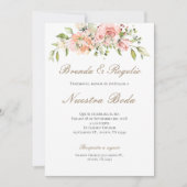 Boho Spanish Wedding Invitation Kaart (Voorkant)