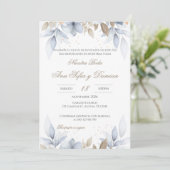 Boho Spanish Wedding Invitation Kaart (Staand voorkant)