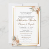 Boho Spanish Wedding Invitation Kaart (Voorkant)