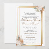 Boho Spanish Wedding Invitation Kaart (Voorkant / Achterkant)