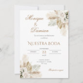 Boho Spanish Wedding Invitation Kaart (Voorkant)