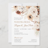 Boho Spanish Wedding Invitation Kaart (Voorkant)