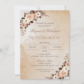 Boho Spanish Wedding Invitation Kaart (Voorkant)
