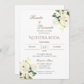 Boho Spanish Wedding Invitation Kaart (Voorkant / Achterkant)
