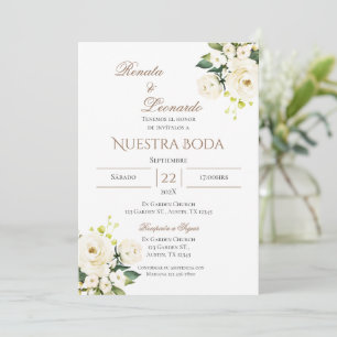 Boho Spanish Wedding Invitation Kaart