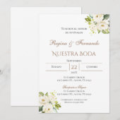 Boho Spanish Wedding Invitation Kaart (Voorkant / Achterkant)
