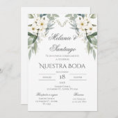 Boho Spanish Wedding Invitation Kaart (Voorkant / Achterkant)