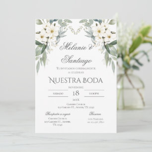 Boho Spanish Wedding Invitation Kaart