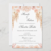 Boho Spanish Wedding Invitation Kaart (Voorkant)