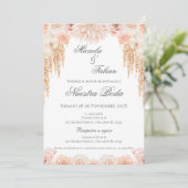 Boho Spanish Wedding Invitation Kaart (Staand voorkant)