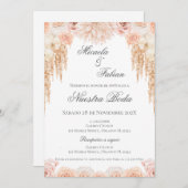 Boho Spanish Wedding Invitation Kaart (Voorkant / Achterkant)