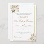 Boho Spanish Wedding Invitation Kaart (Voorkant / Achterkant)