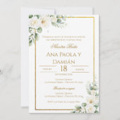 Boho Spanish Wedding Invitation Kaart (Voorkant)