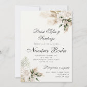 Boho Spanish Wedding Invitation Kaart (Voorkant)