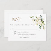 Boho Spanish Wedding RSVP Card Informatiekaartje (Voorkant / Achterkant)