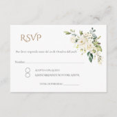 Boho Spanish Wedding RSVP Card Informatiekaartje (Voorkant)