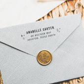 Boho Sparkles Handschrift Naam & Retour Adres Rubberstempel