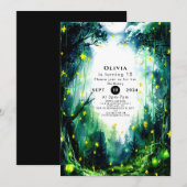 Boho Sparkling Woodland Verjaardag Kaart (Voorkant / Achterkant)