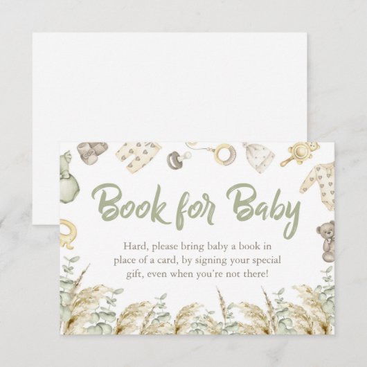 Boho Speelgoed Baby shower Books for Baby card Kaart (Voorkant / Achterkant)