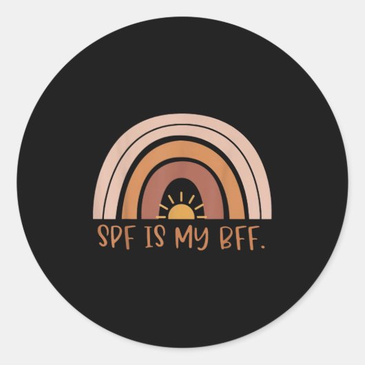 Boho SPF is mijn BFF dermatologie dermatologen der Ronde Sticker (Voorkant)
