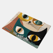 Boho Sphynx Kat Moeder Vader Huis Decor Welkom Mat (Schuin)