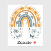 Boho Spider Oranje Rainbow Cute | Afgesneden Stick Sticker (Vel)