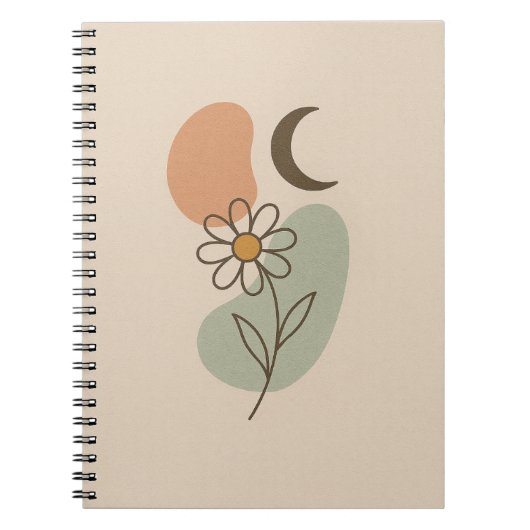 Boho Spiral Notitieboek – Esthetisch minimalistisc (Voorkant)
